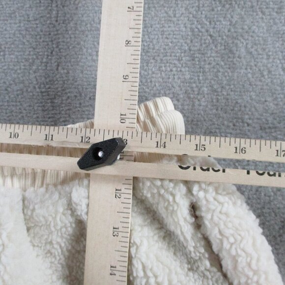 Milano Di Rouge Shorts Adult Large Cream Faris Sherpa Teddy Pile Fleece Lounge - Picture 9 of 11